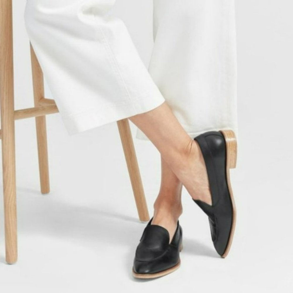 GUC Everlane Black Leather The Modern Loafer Size 8